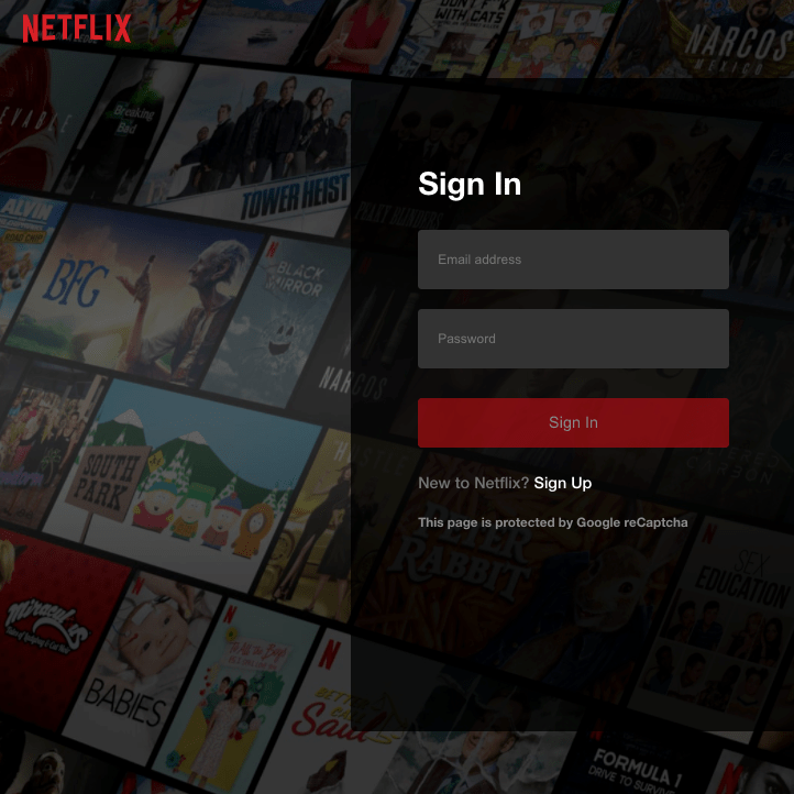 netflix clone landing page